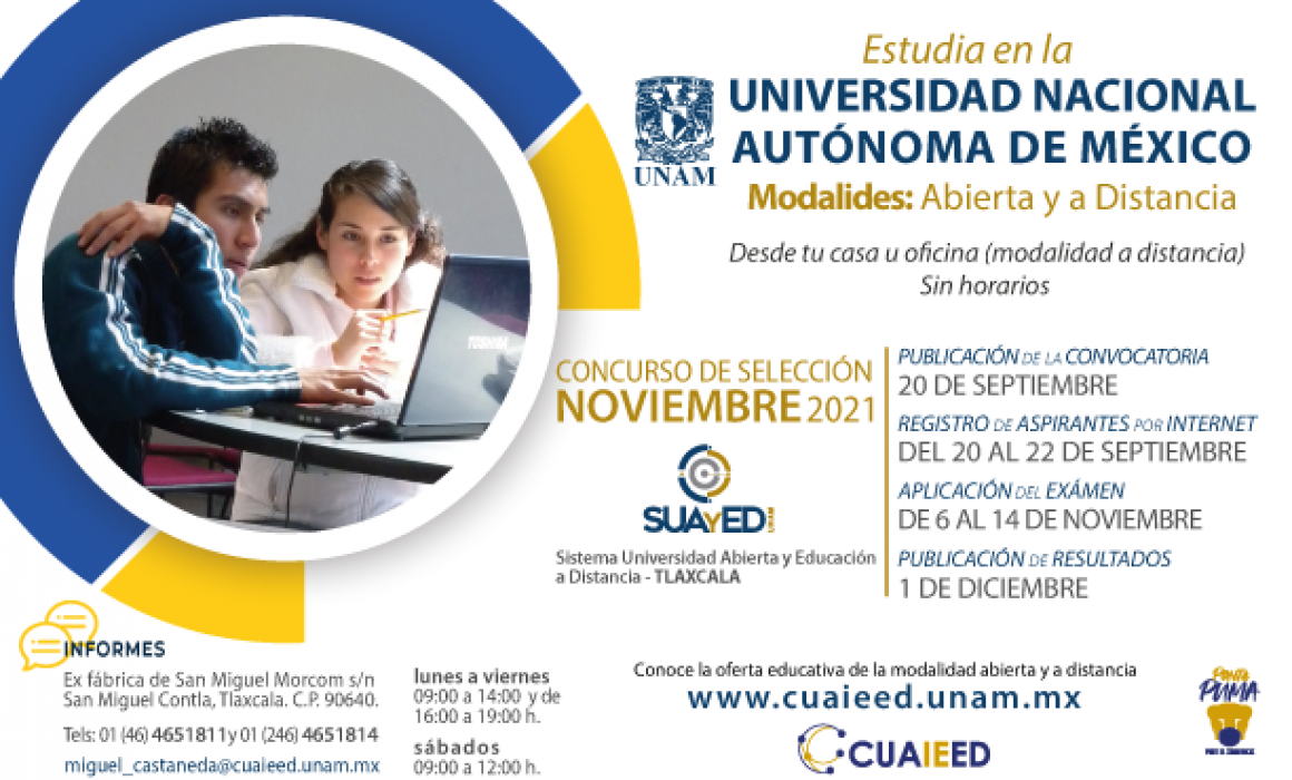 Emite UNAM convocatoria para licenciaturas a distancia o abiertas en