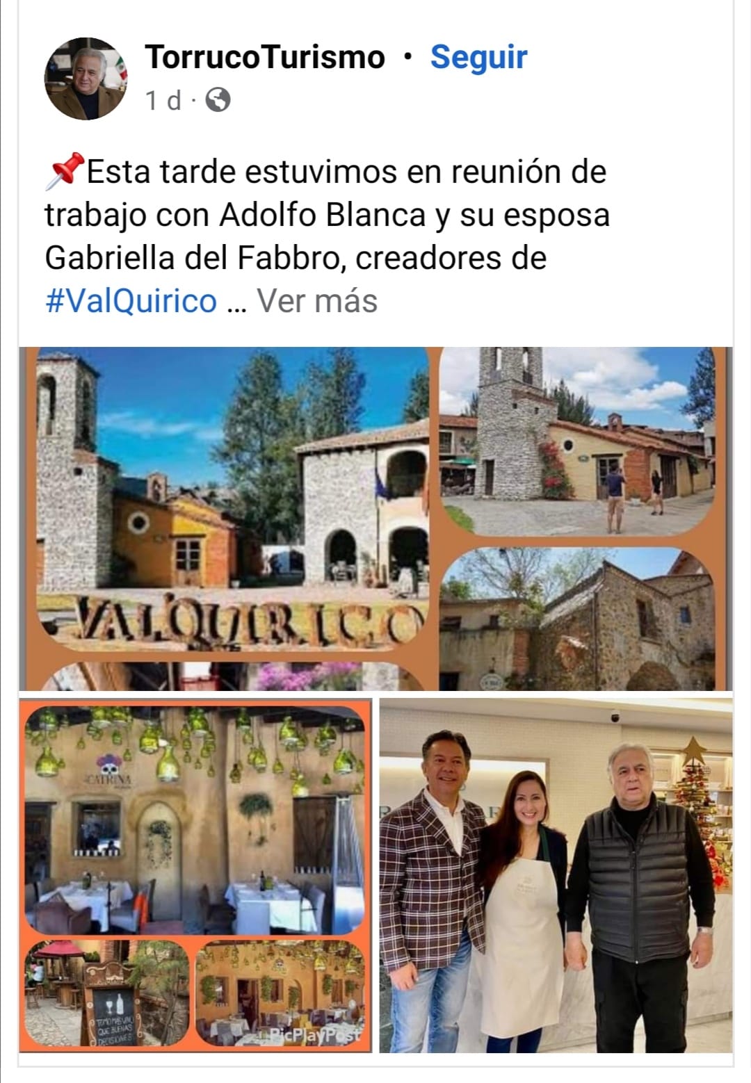 Visita Val'Quirico el secretario Miguel Torruco Márques