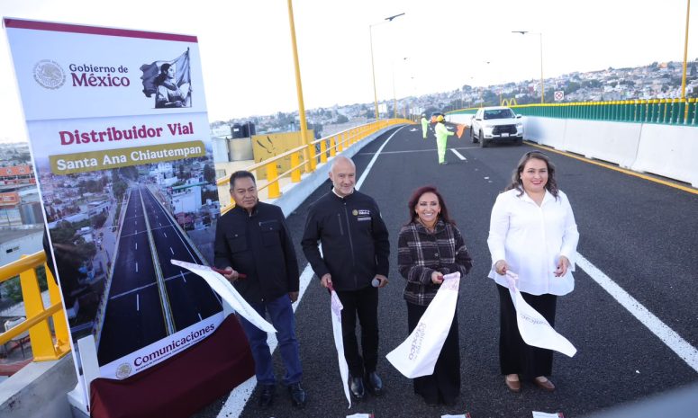 Abren Distribuidor Vial Santa Ana Chiautempan tras años de caos